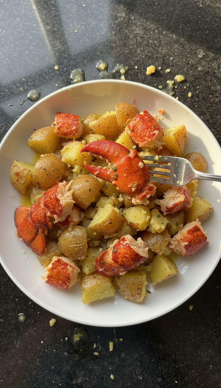 Garlic Butter Lobster Potatoes