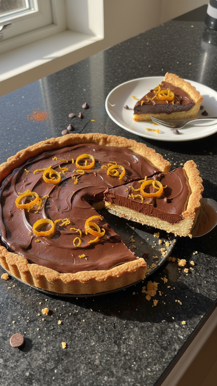 Chocolate Orange Truffle Tart