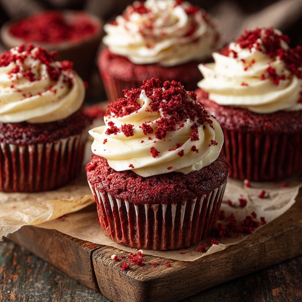 Decadent Red Velvet Cupcakes