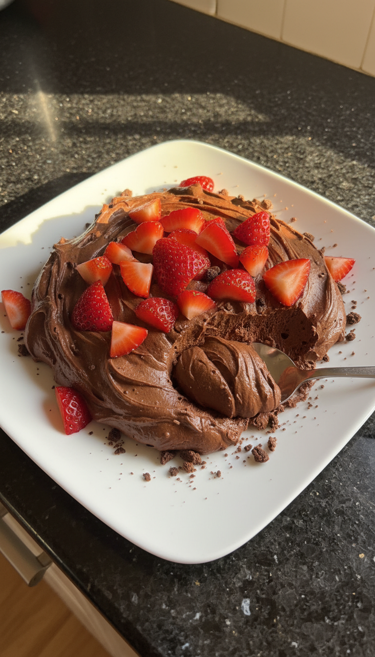 Chocolate Mousse with Strawberries