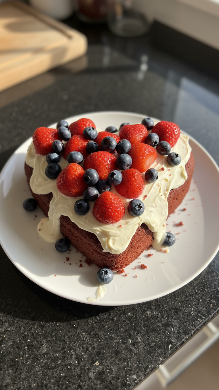 Berry Delight Heart Cake