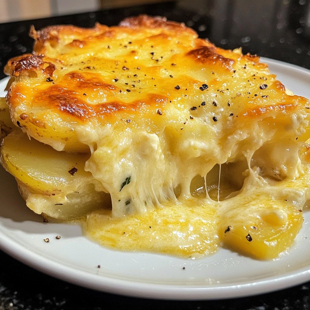 Creamy Potato Gratin with Cheese Crust