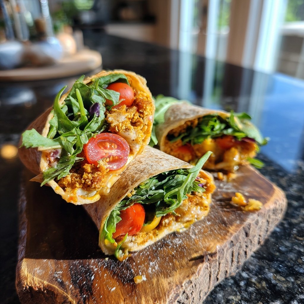 Crispy Chickpea Salad Wraps