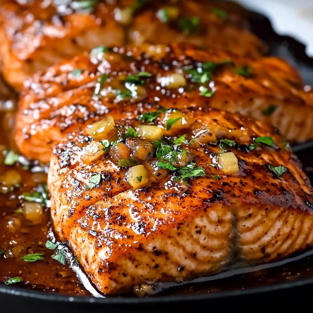 Sweet and Spicy Cajun Honey Butter Glazed Salmon
