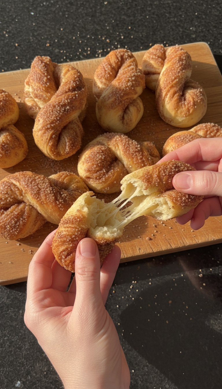 Cinnamon Sugar Sourdough Twists