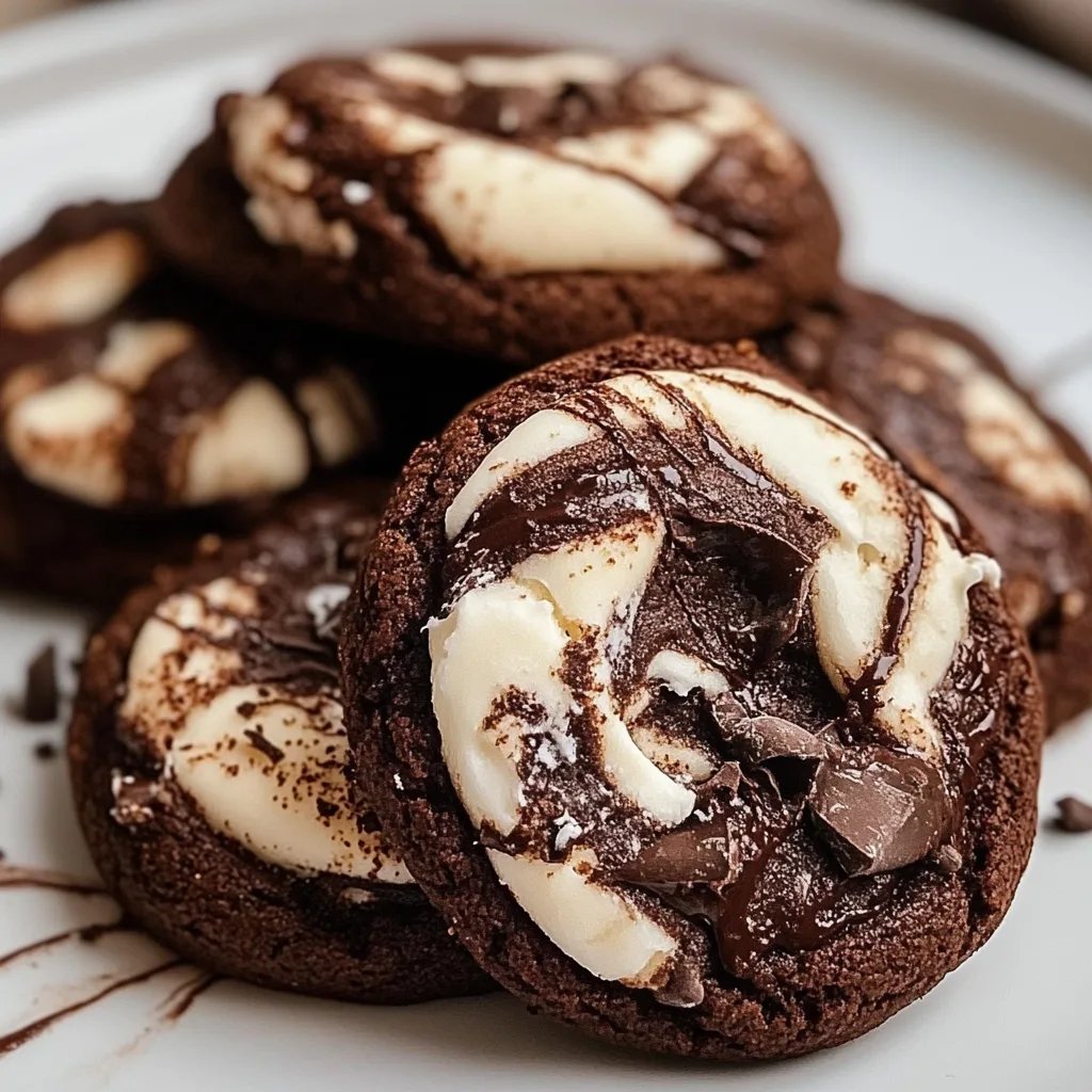 Chocolate Marshmallow Swirl Cookies