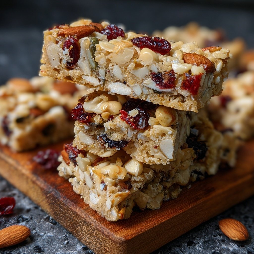 Nutty Protein Trail Mix Bars
