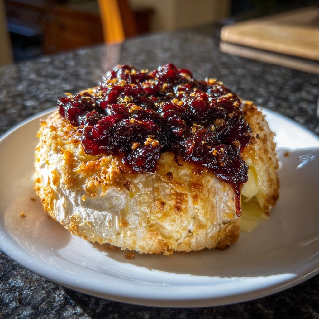 Baked Camembert with Cranberry Compote