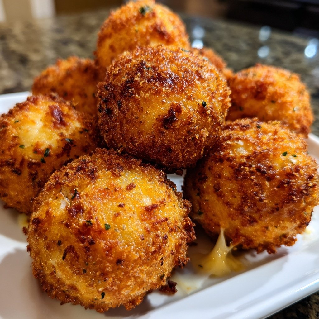 Crispy Mozzarella Balls with Marinara Dip