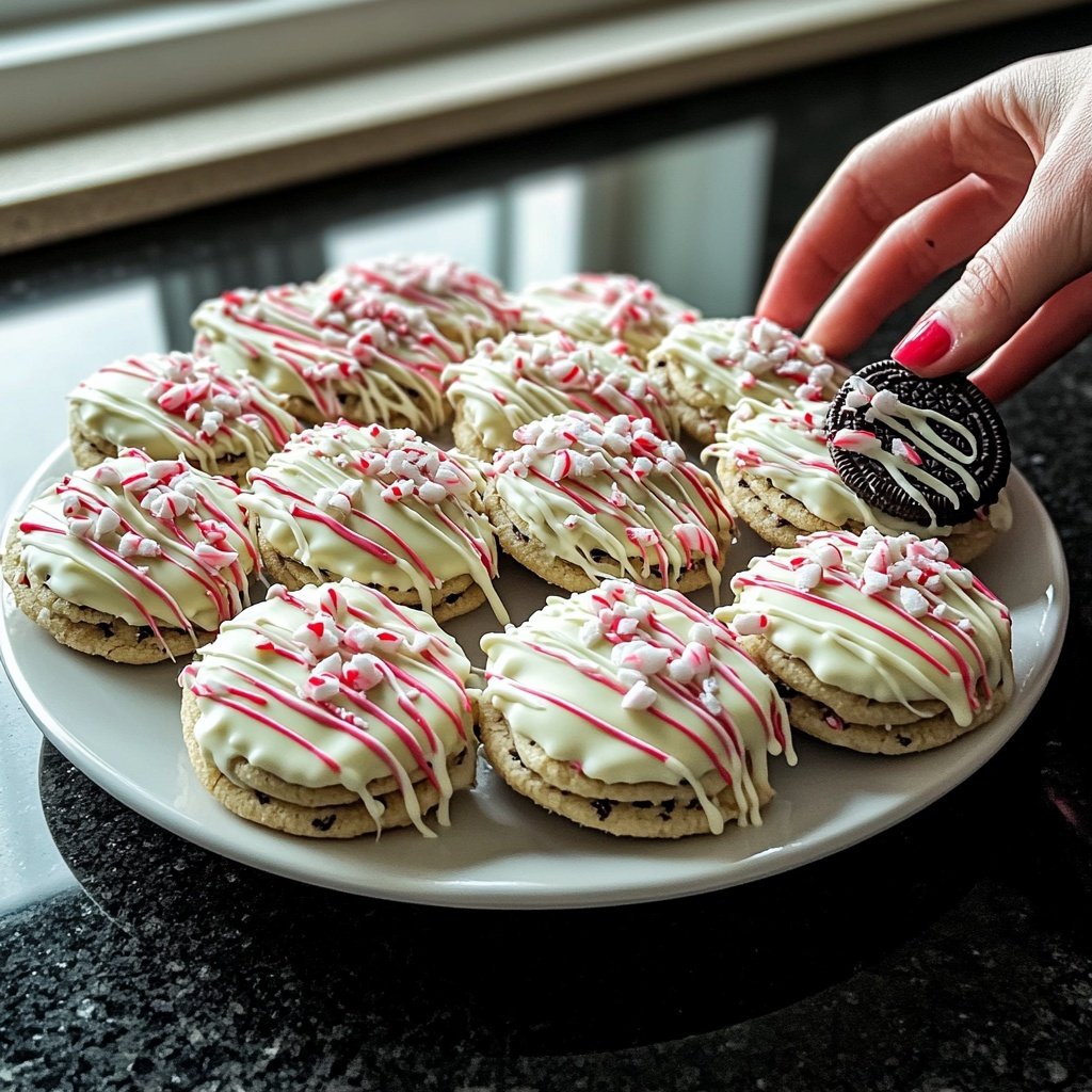 Peppermint Bark Oreos