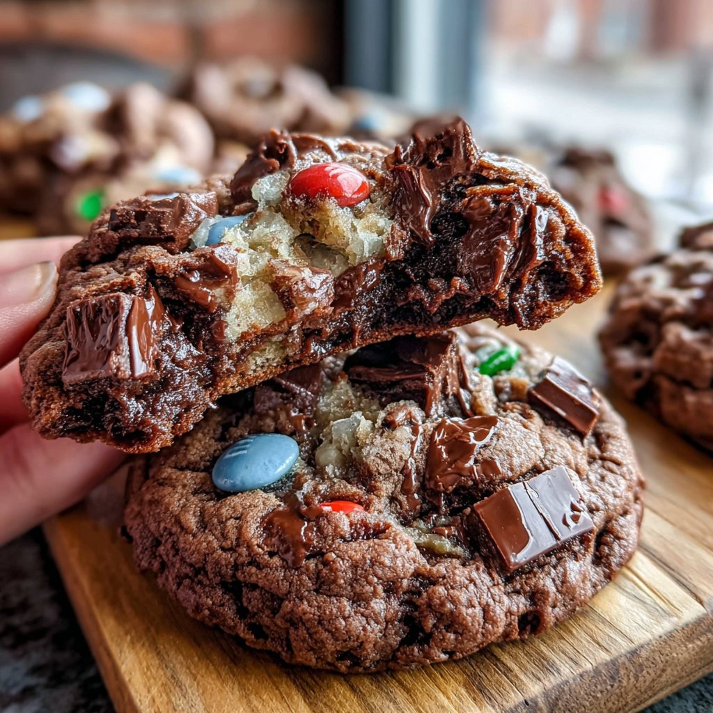 M&M Brownie Delight Cookies