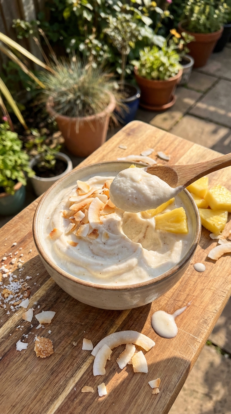 Tropical Coconut Frozen Yogurt