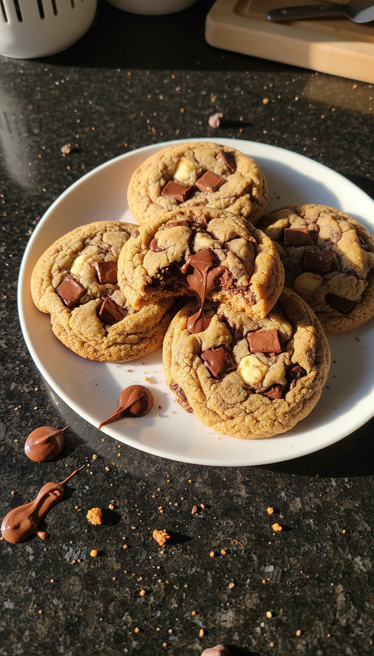 Triple Chocolate Chip Cookies