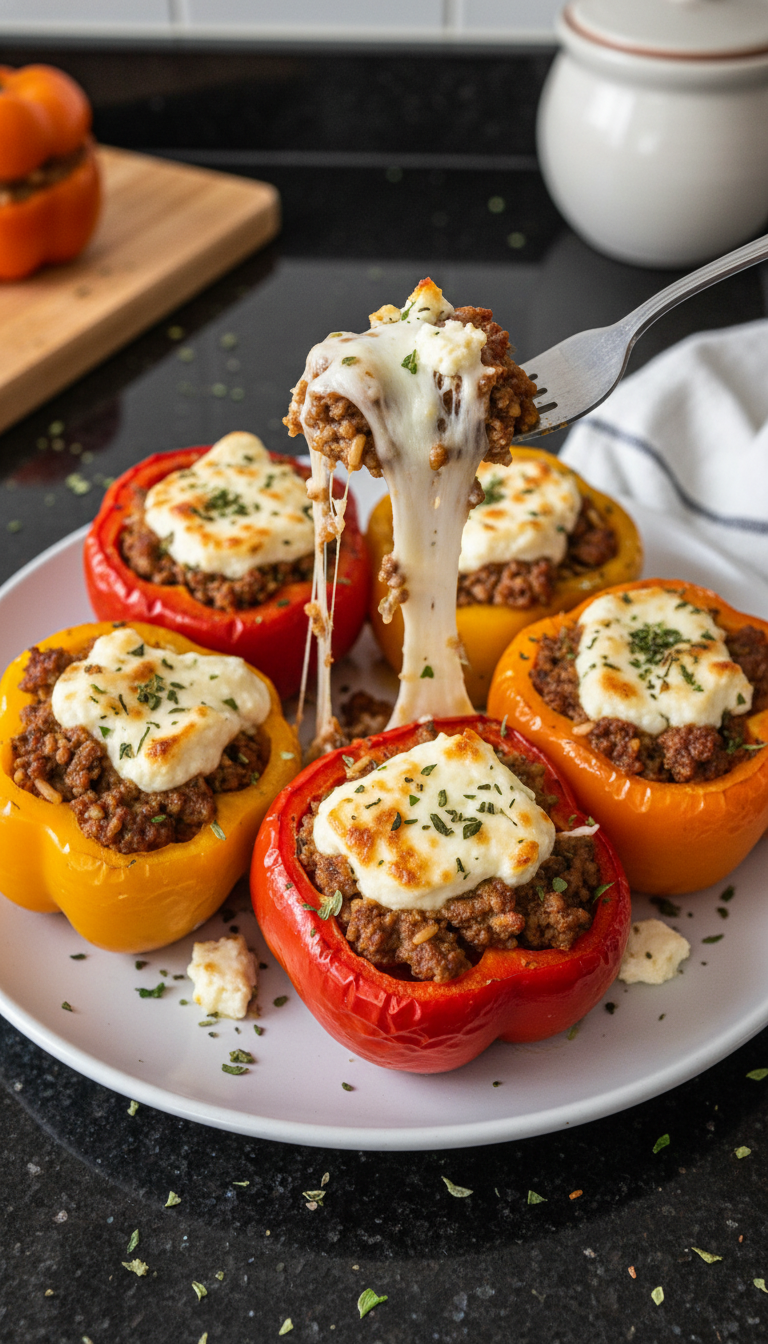 Stuffed Bell Peppers with Feta