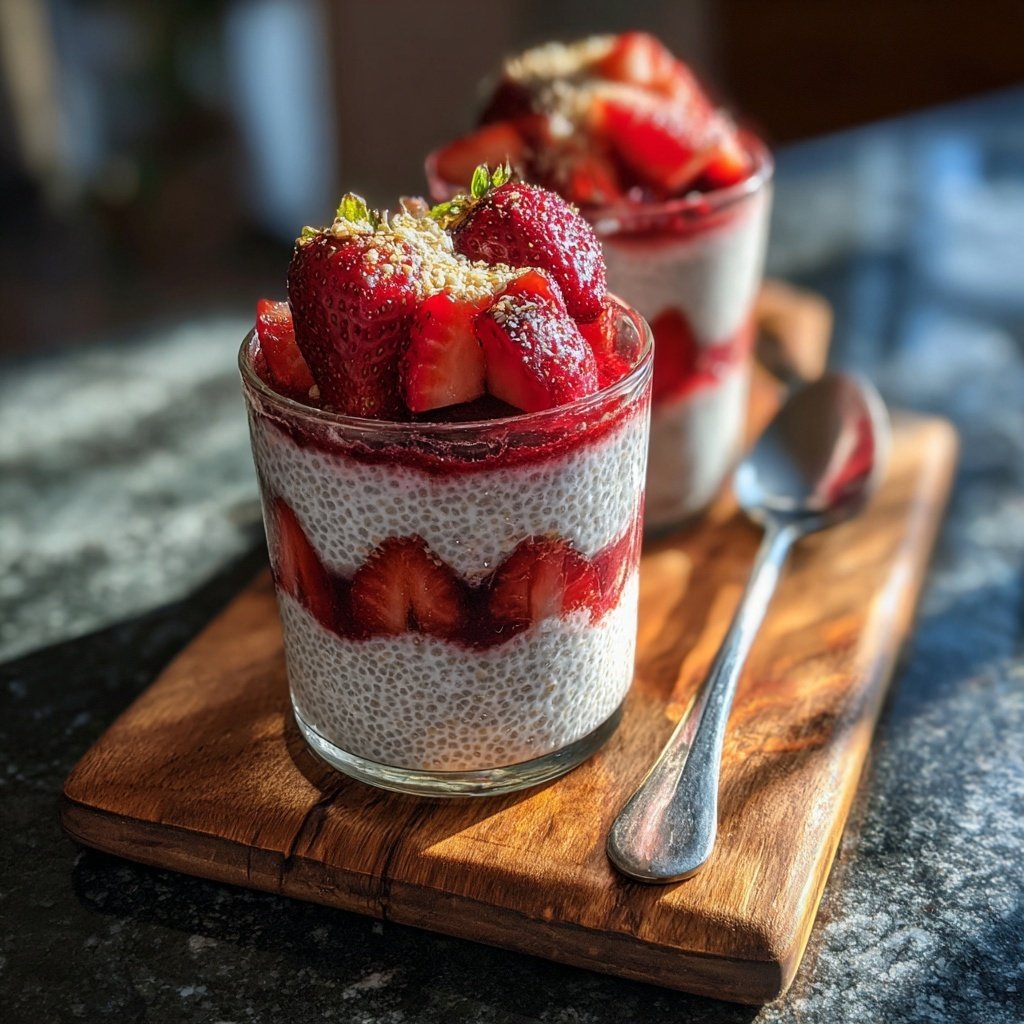 Strawberry Vanilla Chia Pudding