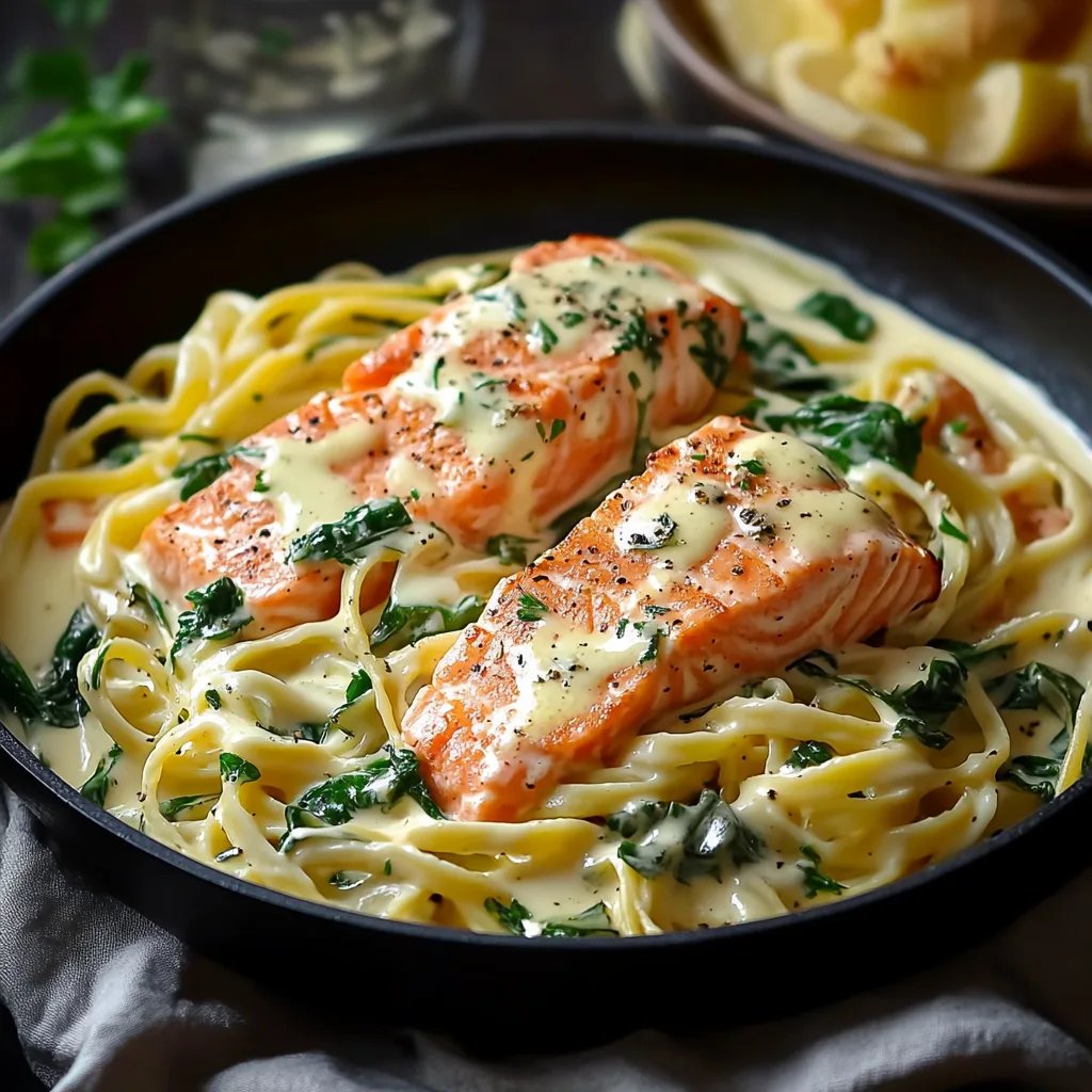 Creamy Salmon Florentine