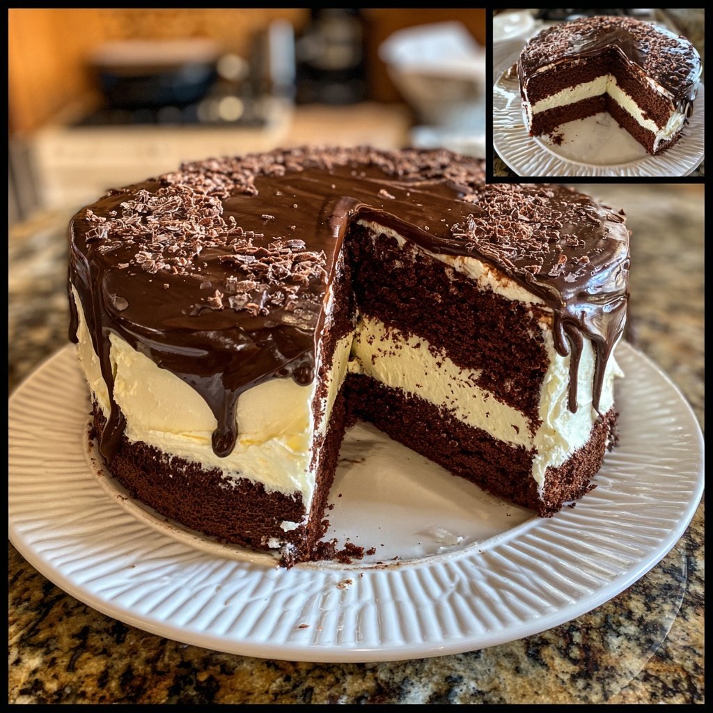 Incredible Chocolate Vanilla Cake