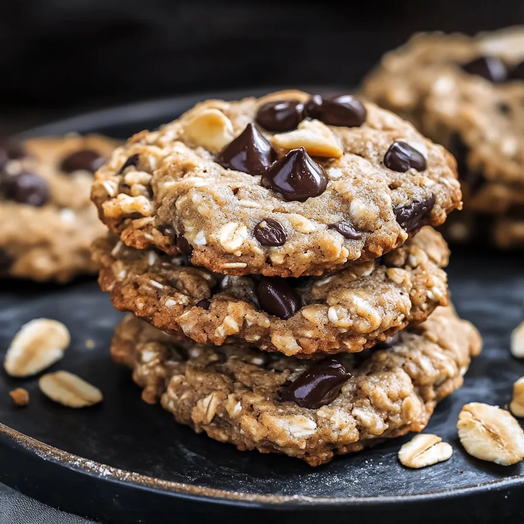 Banana Oatmeal High Protein Breakfast Cookies