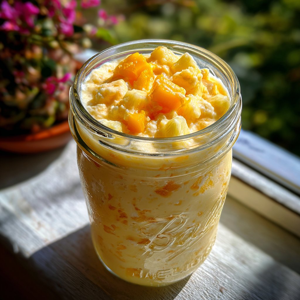 Pineapple Mango Cottage Cheese Smoothie