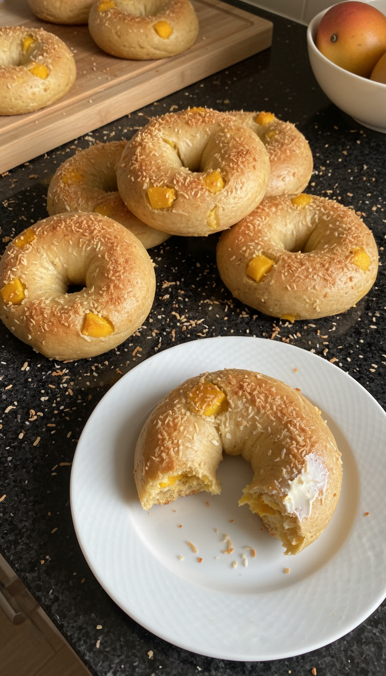 Mango Protein Bagels