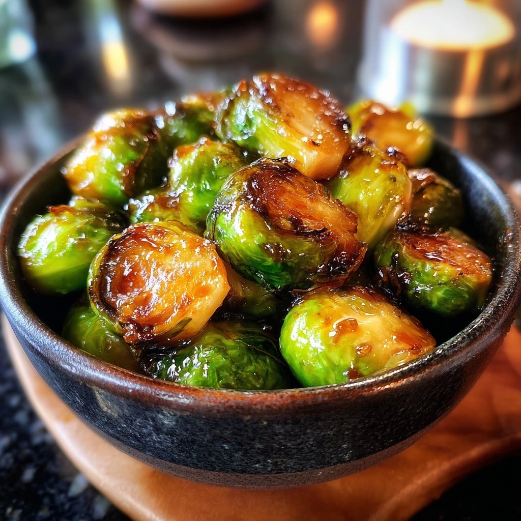 Maple Glazed Brussels Sprouts