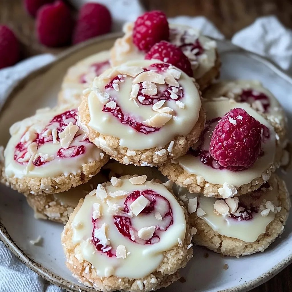 Raspberry Macadamia Cookies with White Chocolate (No Bake)