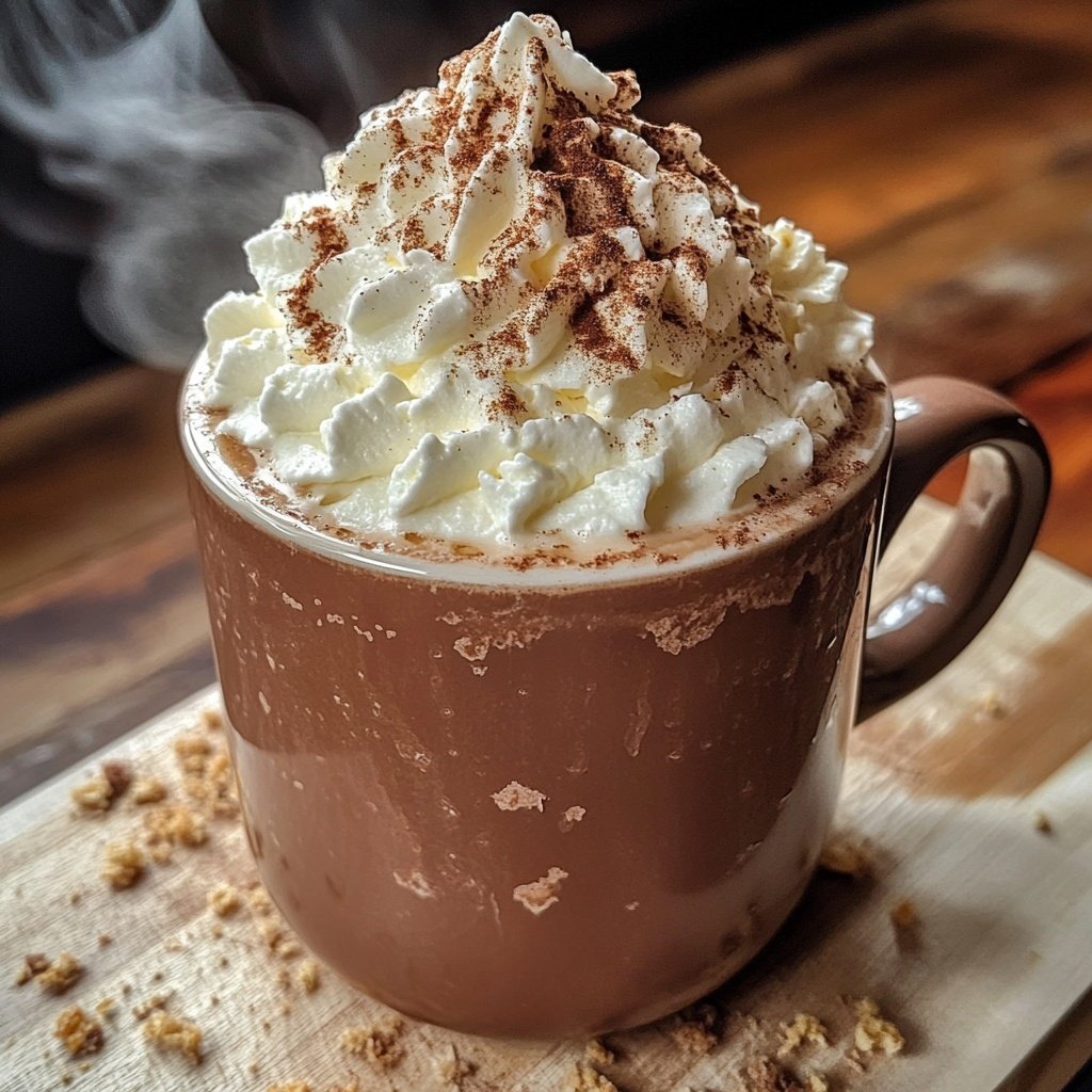 Hot Chocolate with Cinnamon, Vanilla and Whipped Cream