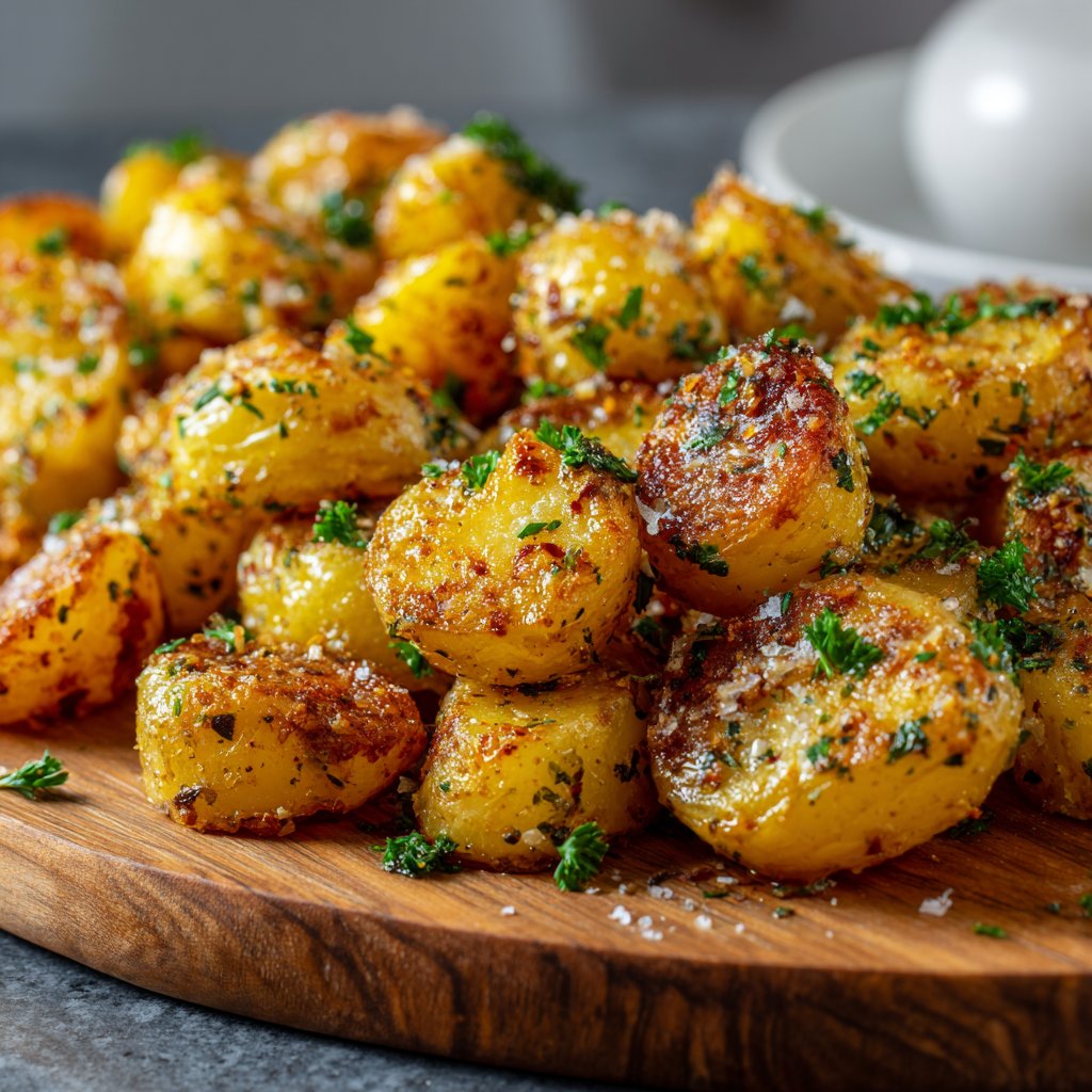 Crispy Garlic Butter Potatoes