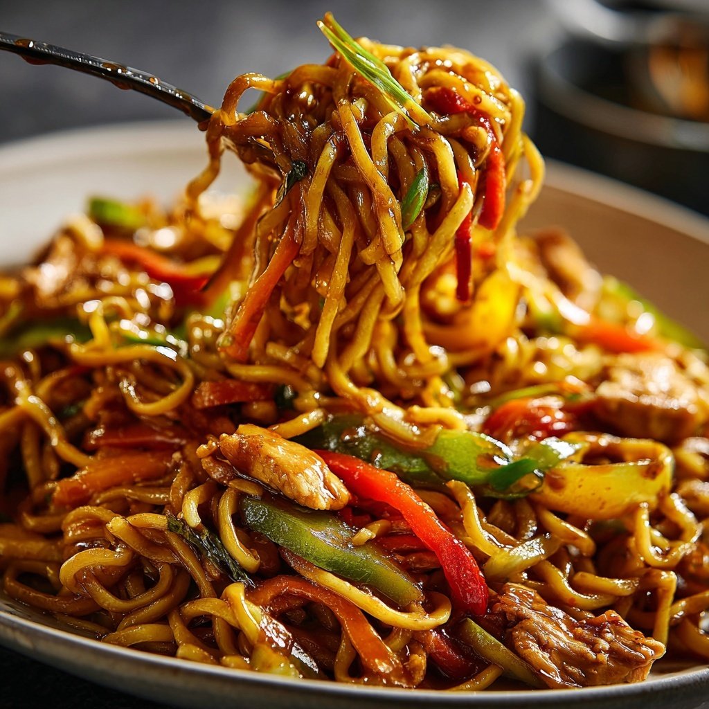 Chicken Teriyaki Stir-Fried Noodles