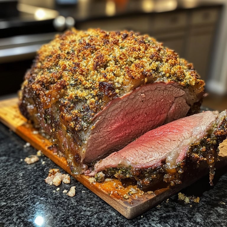 Prime Rib with Herb Crust