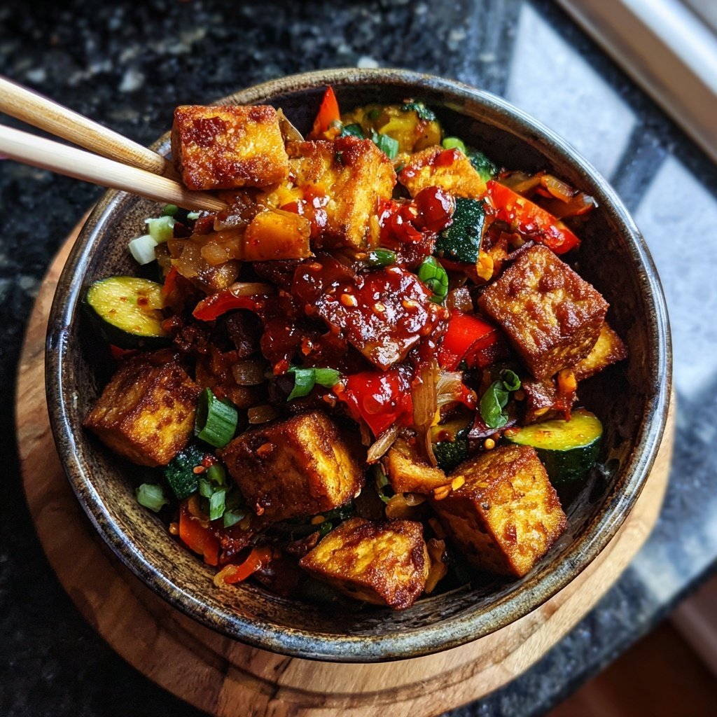 Crispy Tofu Bowls with Chili Sauce