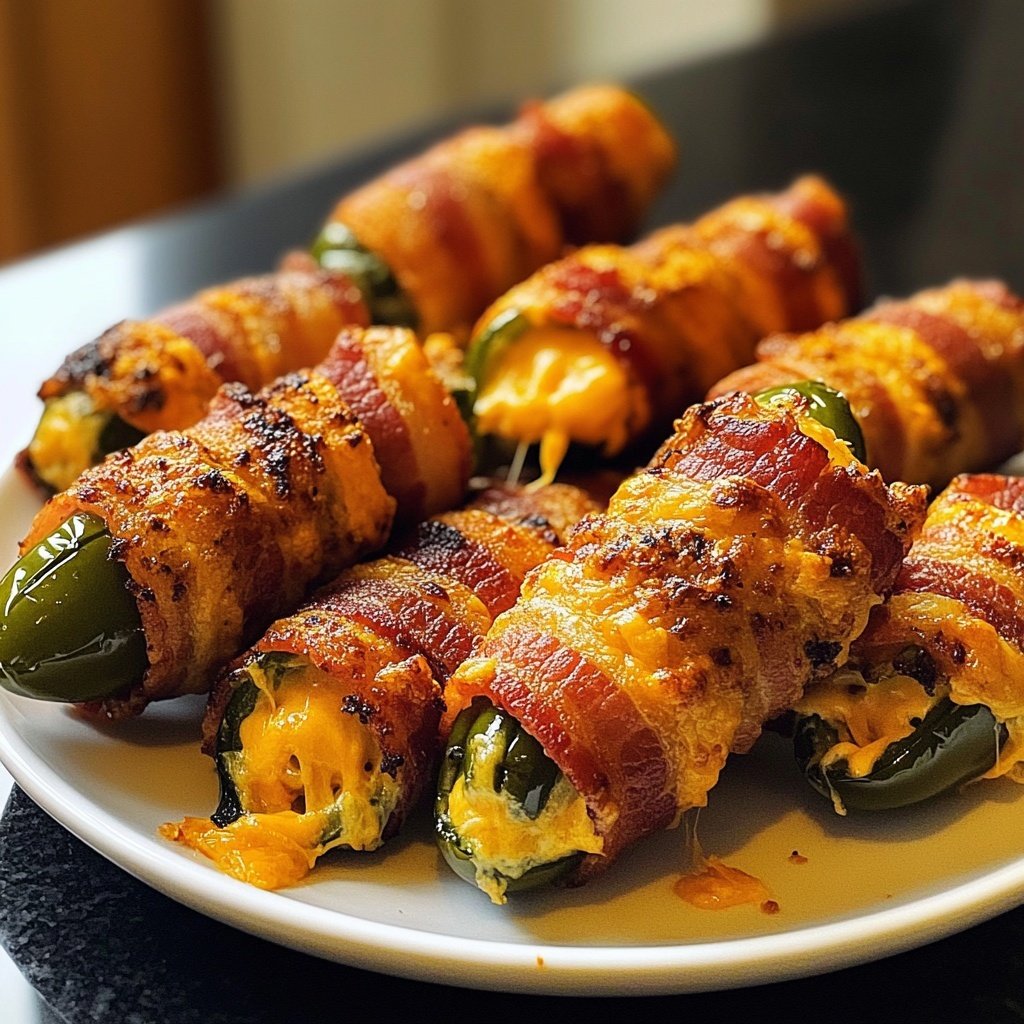 Bacon Wrapped Jalapeño Poppers