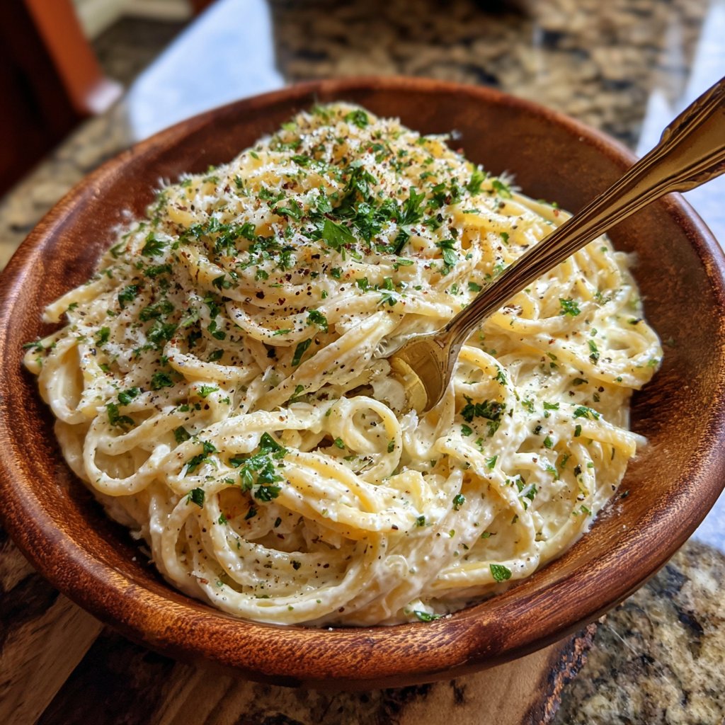 Cottage Cheese Alfredo Pasta