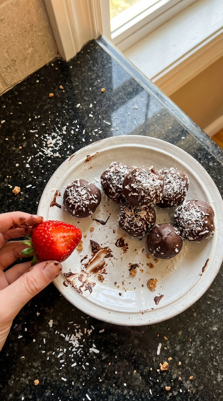 Coconut Chocolate Strawberry Bites