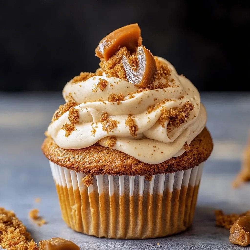 Moist and Creamy Biscoff Cupcakes